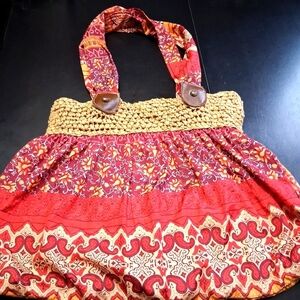 NWOT Boho Floral & Paisley Printed Tote Bag